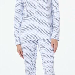 Roller Rabbit Blue Heart Pattern Pajamas